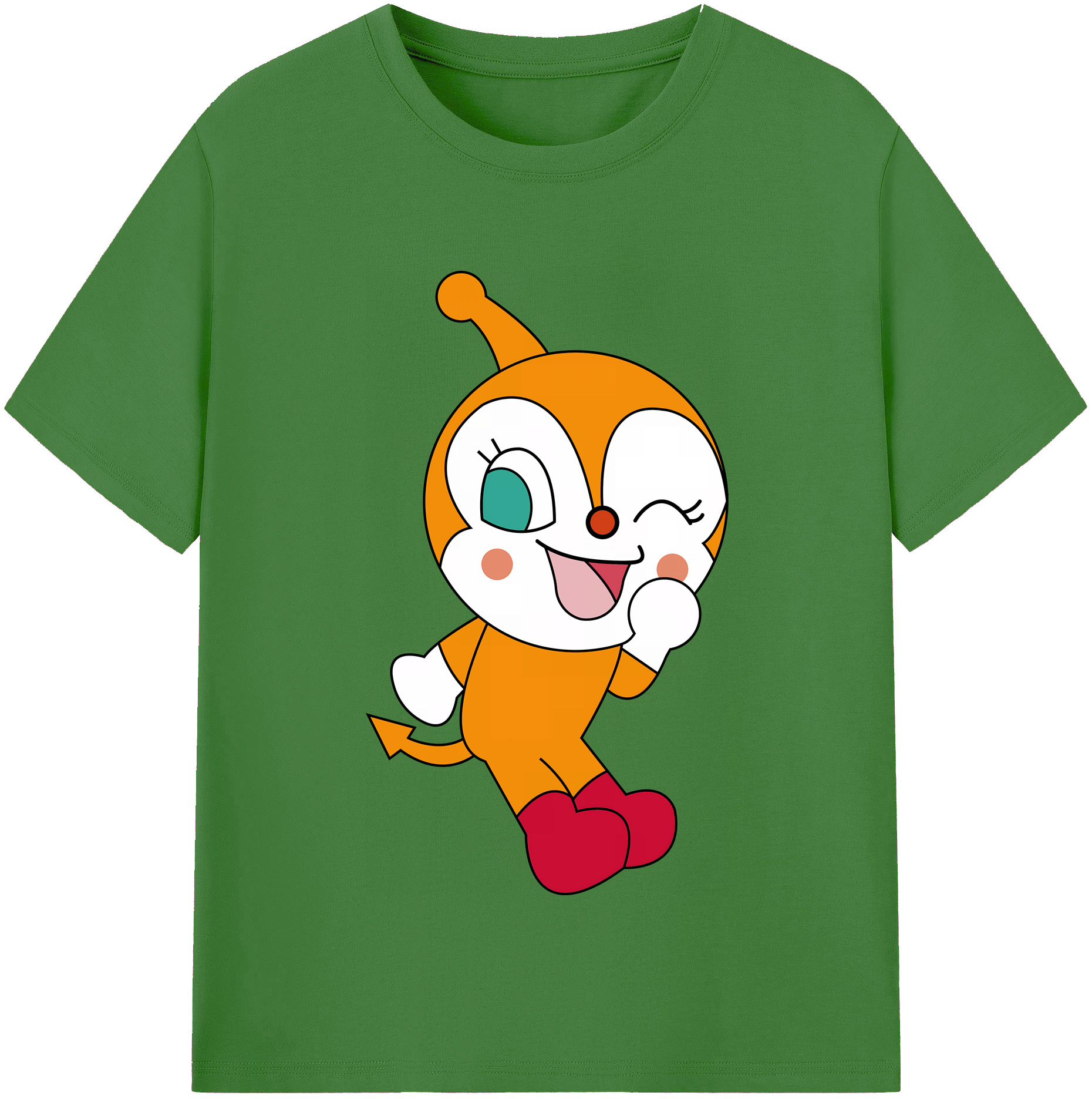 （画像用） アンパンマン Anpanman レディースカジュアルプリントTシャツ（綿100％）
